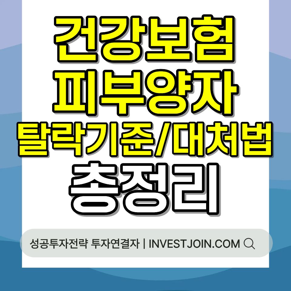 건강보험 피부양자 조건 탈락 기준 대처법 2026 총정리