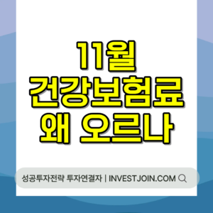 11월 건강보험료