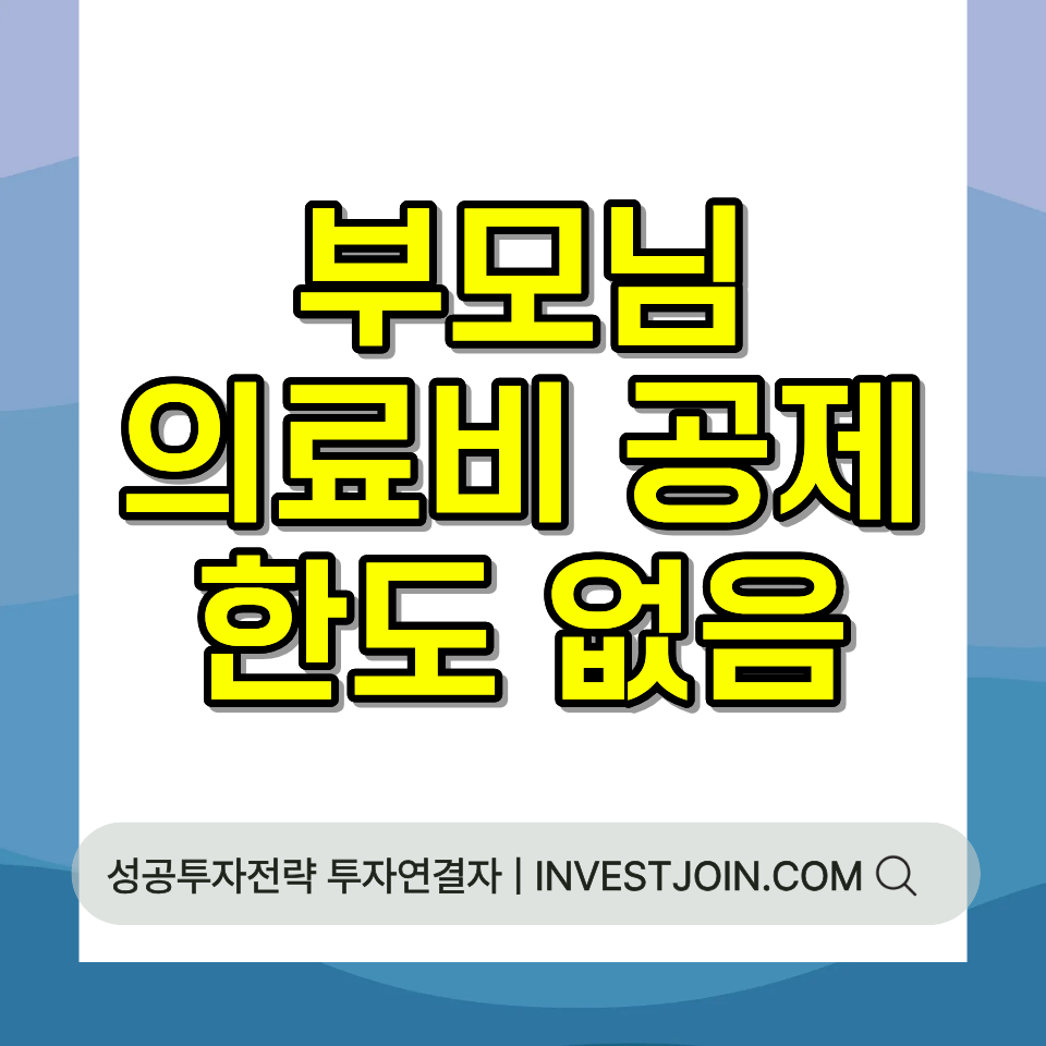 부모님 의료비 공제