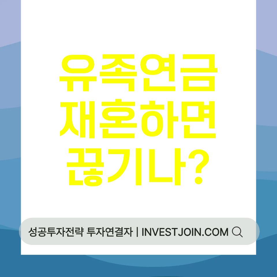 유족연금 재혼
